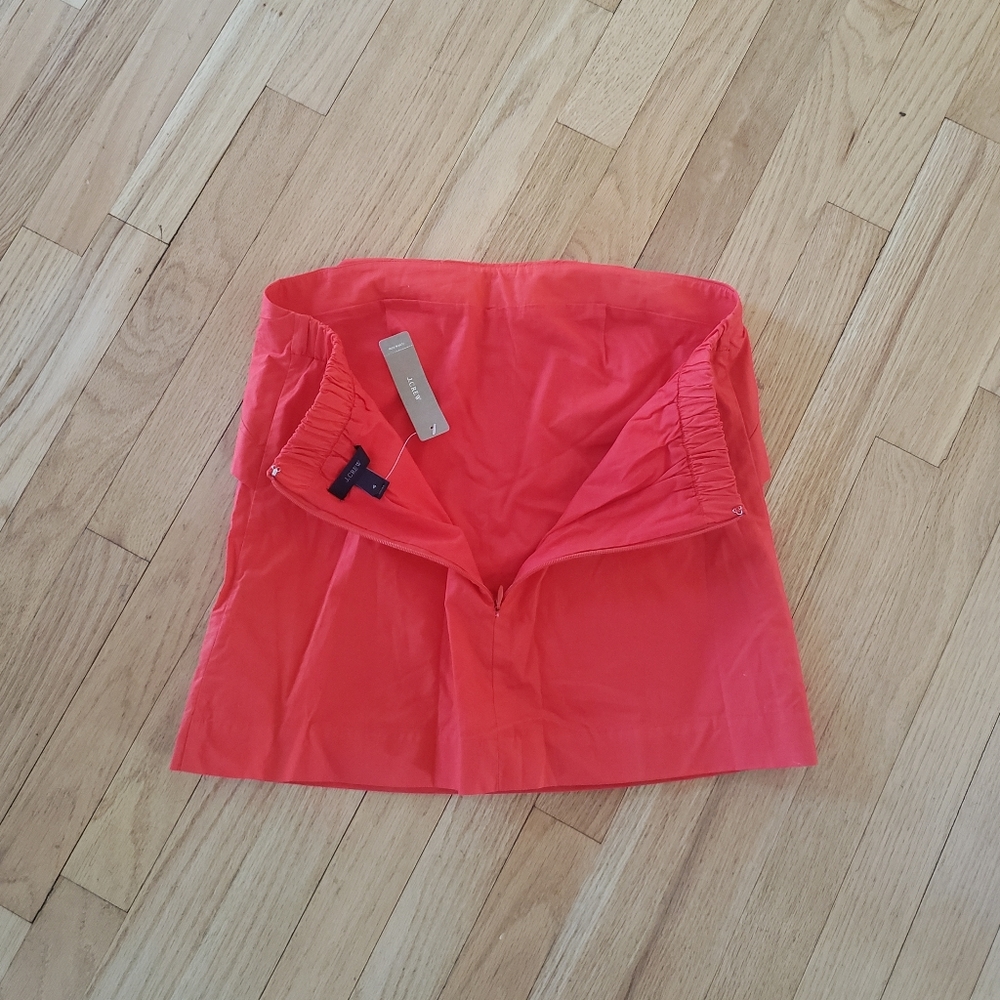 NWT J.Crew Red Stapless Tube Top - Picture 5 of 8